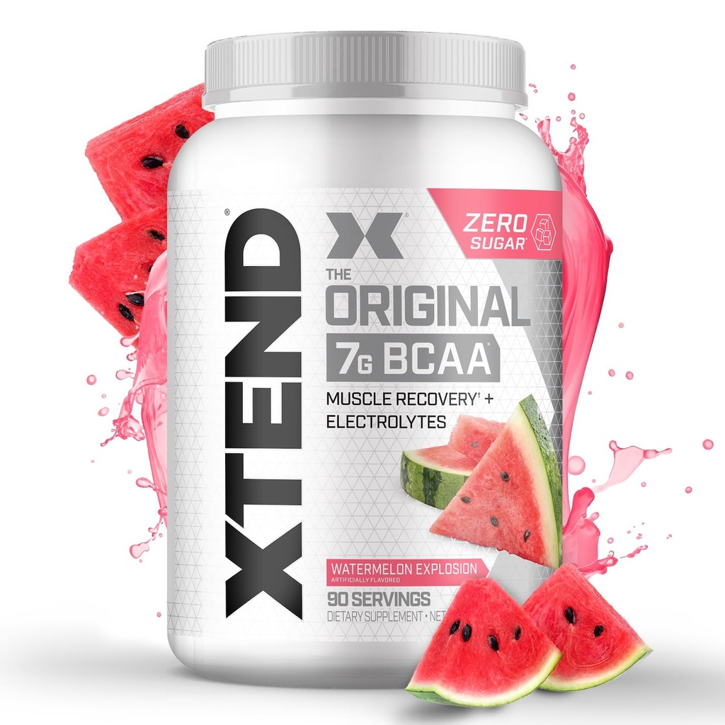 Xtend המקורי אבקת BCAA 7g BCAA ו 2.5g L-Glutamine, סוכר חינם פוסט טיפול שריר התאוששות שריר טיפול עם Amino Acids עבור גברים ונשים, 90 משרתים