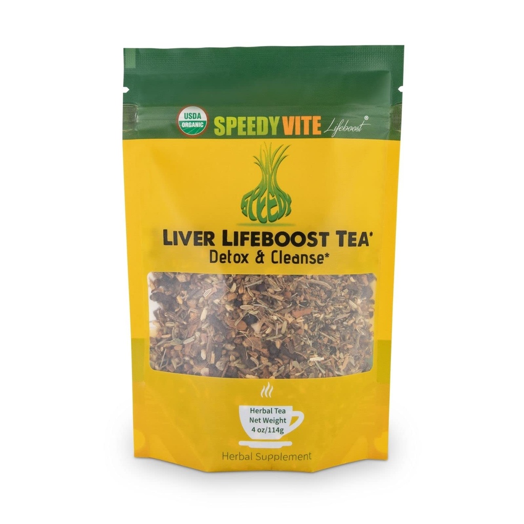 Liver Detox Tea | USDA אורגני (4 oz) על ידי SpeedyVite - ניקוי, תמיכה Liver, Gallbladder Health with Dandelion Leaf, Fennel, ג'ינג'ר ועוד