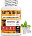 Doctor Taller Kids - Kids Multivitamins, טודלר ויטמינים - תמיכה בעצמות העצם, הגדלת האמינות עם Calcium, Multivitamins במשך ימים 2 עד 9 - Grape Flavor - 90 טבליות Chewable