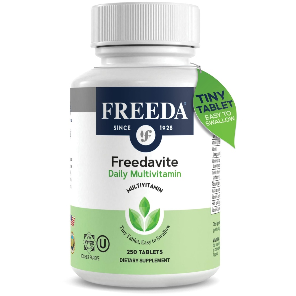 Freedavite Tiny Tablet - Moderate Multivitamin for Men and Women - Pure ויטמין A, C, D, E, B1, B6, B12, Biotin, Calcium, Zinc, Iron, Magnesium, Manganese, Copper, Selenium, Iodine 250 Countenium, B12, Biotin, Calcium, Zinc, Iron, Magnesium, Magnesium, Magnesium, Magnesium, Magnesium, Magnesium, Magnesium, Magnesium, Magnesium, Magnesium, Magnesium, Manganese, Manganese, Manganese, Copper, Copper, Copper, Copper, Copper, Copper, Copper, סלניום, סלניום, סלניום, סלניום, סלניום, סלניום, סלניום, Selenium, Selenium, Selenium, Selenium, Selenium, Selenium, Selenium, Selenium, Selenium, Selenium, Iodine 250