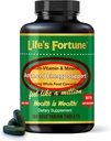 Life's Fortune Multivitamin & מינרלים תוסף, Daily Natural Energy Source for Men & Women, with Superfood Greens, Amino Acids, Enzymes, High Potency ויטמין A,C,D,E,B12, 180 Tab