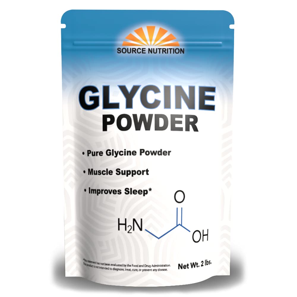 אבקת Glycine (2 lbs) - מקדם שינה שקטה, אנרגיית שרירים וכוח, זיכרון ותמיכה קוגניטיבית (Resealable Bag)