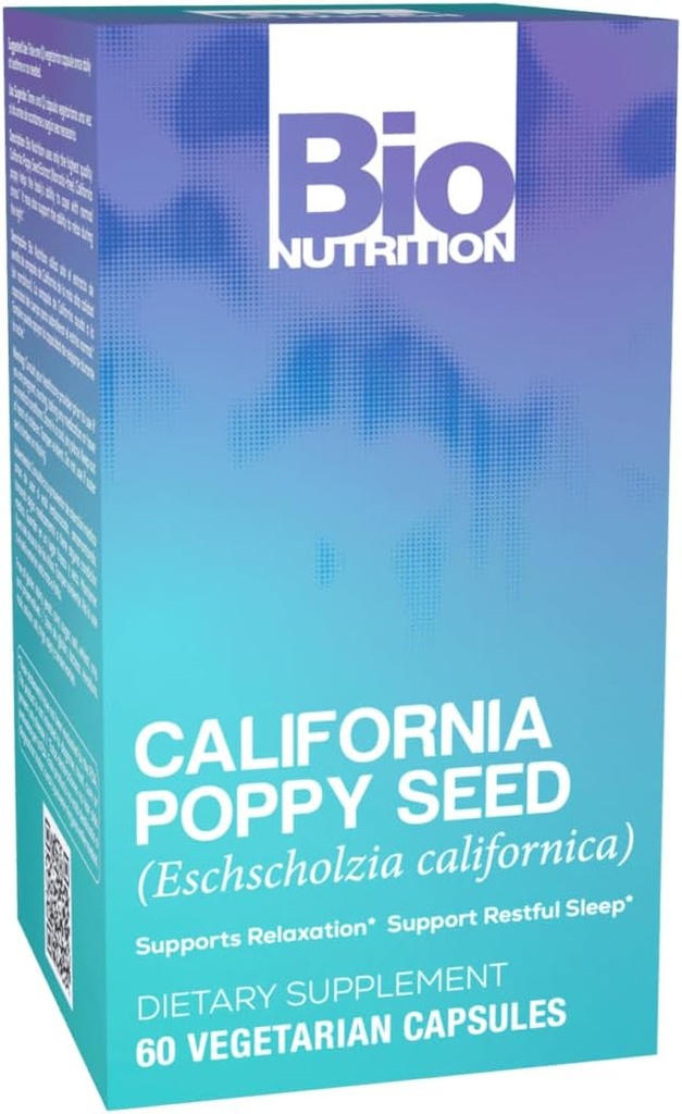 תזונה ביולוגית California Poppy Herbal תוספי 60 קפסולות צמחוניות | מזון טבעי & מתח הקלה | תמיכה Calm Sleep & Mood