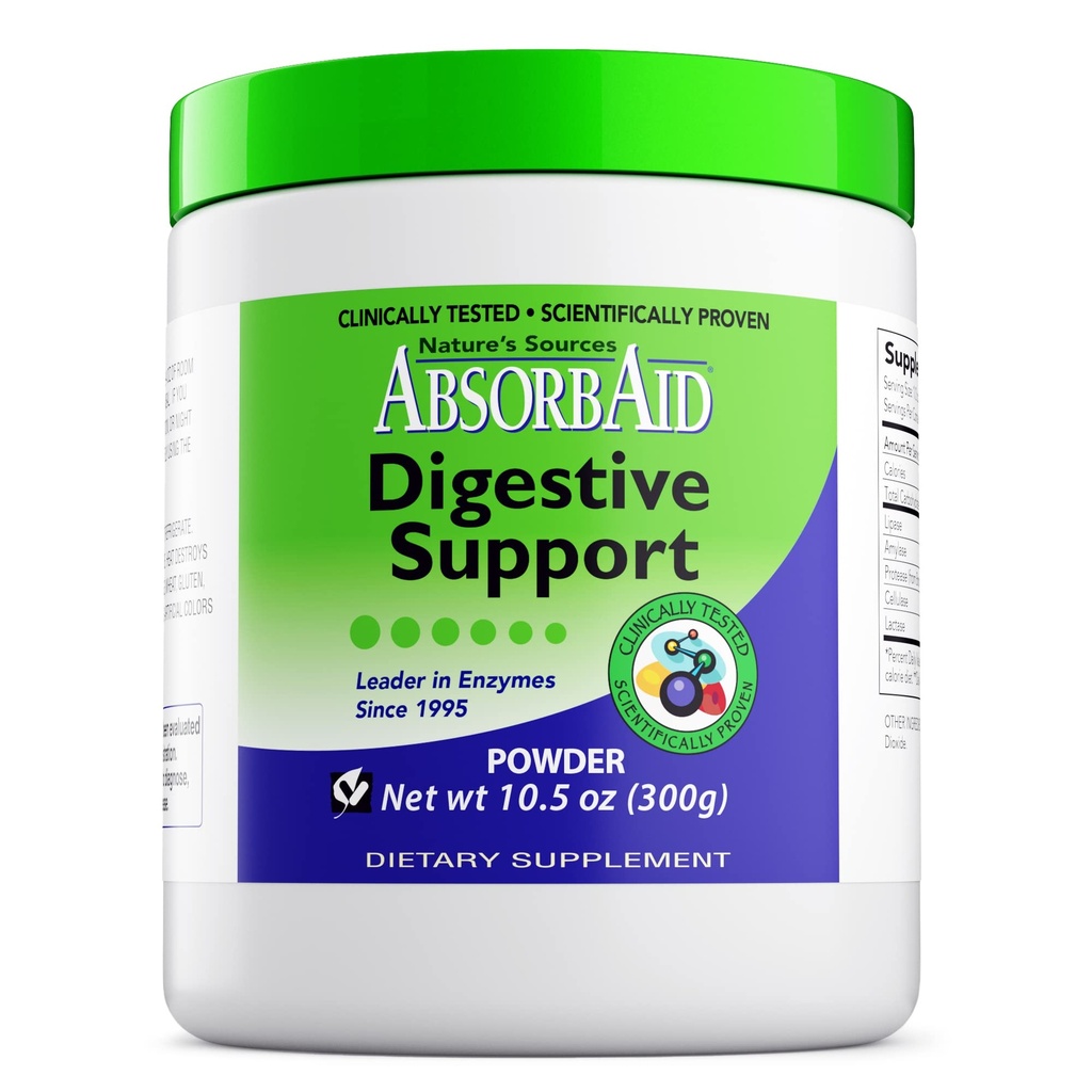 AbsorbAid Digestive Enzy 300 גרמים, פרובנס להגדיל את Absorption Vital Foodsent על ידי עד 71%