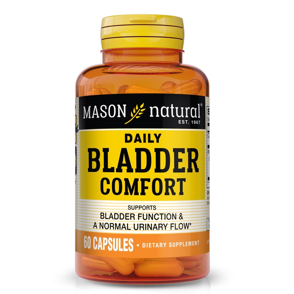 MASON NATURAL Daily Bladder Comfort, 30 יום אספקה עם Calcium, Pumpkin Seed, & Soy Germ כדי לתמוך בתפקוד תקין של Bladder