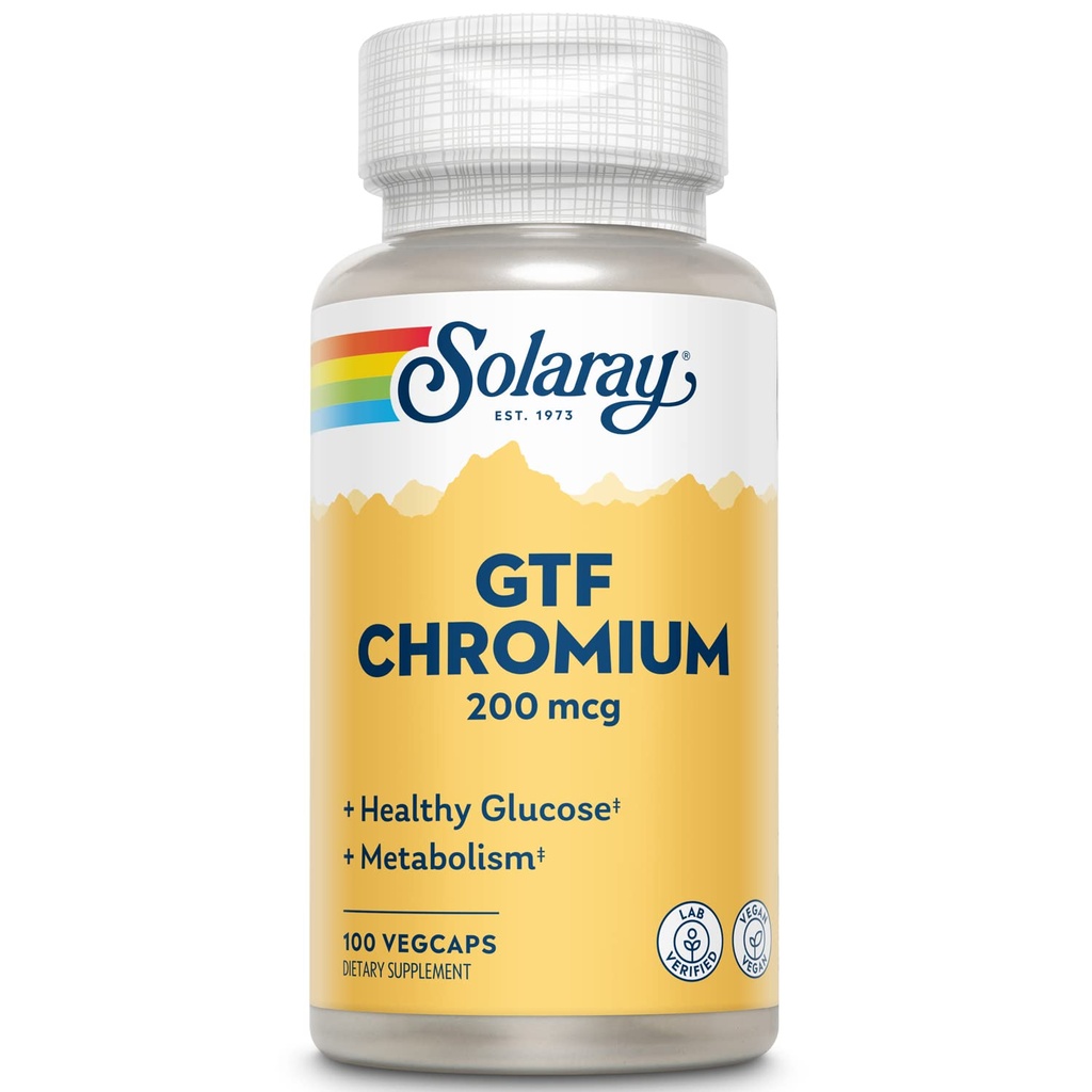 Sunay GTF Chromium כמוסות, 200mcg, 100 Count