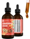 360 תזונה Ashwagandha & Reishi Root תוספת טיפות עבור הקלה מתח, Stamina & Longevity ותמיכה אנרגיה - טבעונית non-GMO הסתגלותogenic - 4 oz, 60 משרתים