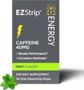תוספי אנרגיה - Mint Flavor, 30 Count - Disshoot Strips עם 40 מ"ג Caffeine כדי לעזור לשפוך את היום שלך ואת הביצועים Boost - מיוצר בארה"ב, סוכר, ללא גלוטן