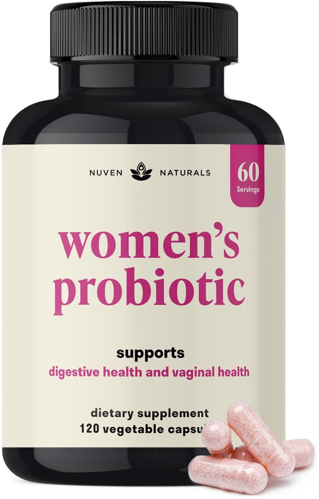 3-in-1 Womens Probiotic - 60 Servings - 12 Unique Strains, Prebiotics, D-Mannose, & Cranberry for Digestive Health, Vaginal Health & Immune Support - Prebiotics and Probiotics for Women | pH Balance