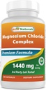Best Naturals Magnesium Chloride (Cloruro De Magnesio) מורכב 1440 מ"ג לשרת - 120 קפסולות