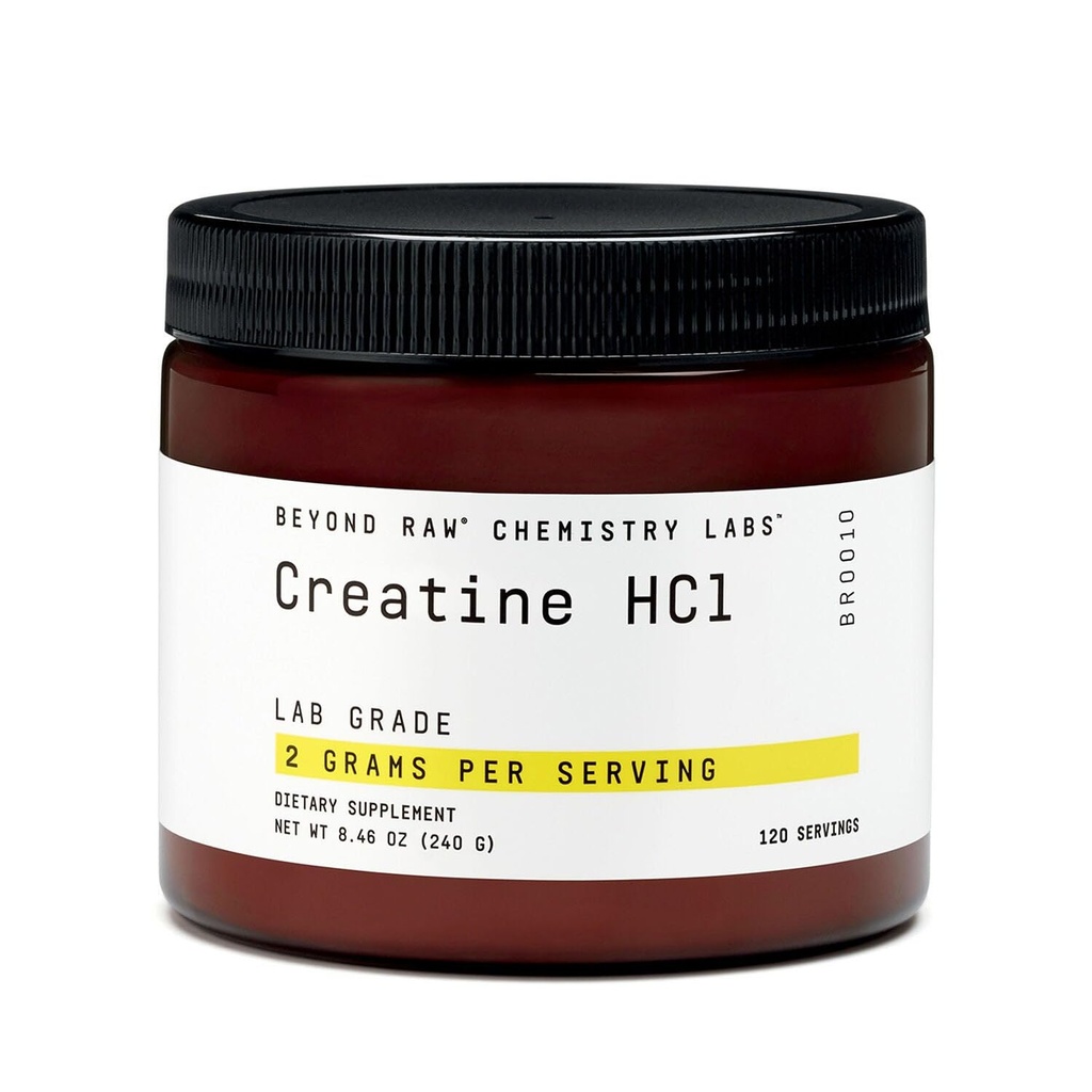 BeYOND RAW מדע-Backed Creatine HCl אבקת, מעבדה כיתה, עבור כוח שרירים וצמיחה, ייצור אנרגיה, ביצועים אתלטיים, תמיכה קוגניטיבית, הידרציה, 120 משרתות