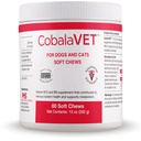 CobalaVet ויטמין B12 & B9 לכלבים קטנים וחתולים - תומך במערכת העצבים, תפקוד המוח, Immune Defenses & Cell growth - Blood Cell Formation - Pathway מטאבולי - 60 צ'יפס רך