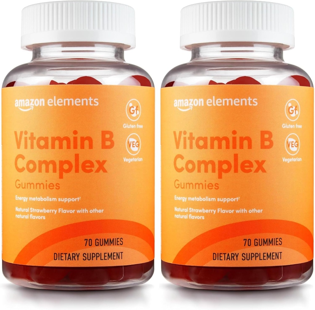 יסודות - B-Complex, תומך Immune and Normal Energy Metabolism, 70 מסטיקים, 70 ימים אספקה, טבעוני, מבוגר, non-GMO (לשעבר Revly)