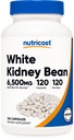 מזון זול White Kidney Beans כמוסות 6,500mg Equivalent, 120 קפסולות - Caps צמחוני, Gluten Free ו- GMO חינם