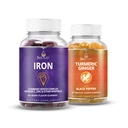 Be Live Iron and Turmeric for Blood Oxygen, Energy, Immune Support, עור בריא ותמיכה בניידות