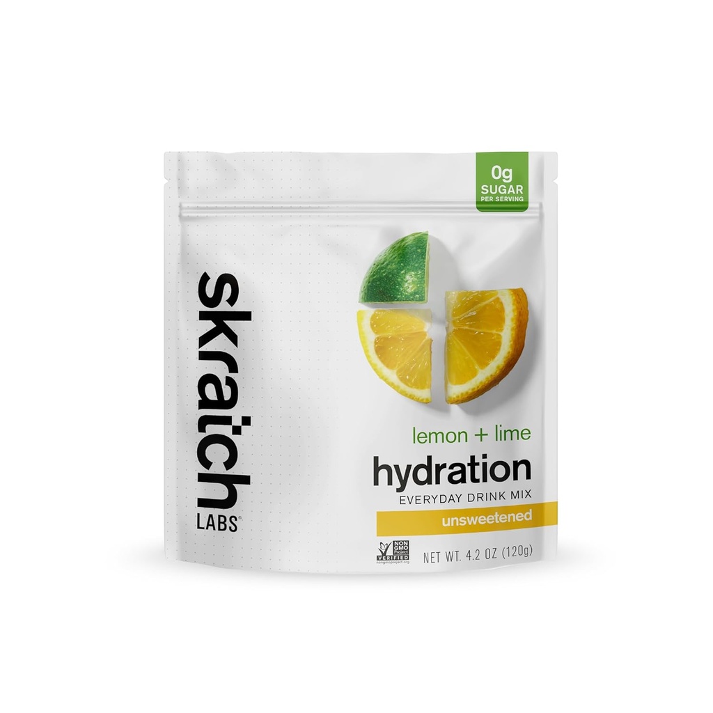 Skratch Labs Un Sweetated Electrolyte אבקת - כל יום מנוחה - משקאות ספורט לערבב - סוכר חינם - אלקטרוליט Booster- לימון + Lime - 30 לשרתים - Keto, Paleo, טבעוני, non-GMO