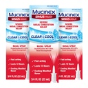 Mucinex Sinus-Max Nasal Spray Decongestant, 12 Hour Over-The-Counter תרופות Nose Spray for Sinus Relief, Nasal Decongestants for Adults, Cooling Menthol, 0.75 Fl Oz (Pack of 3)