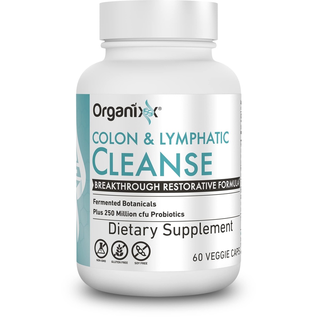 תוסף טיהור לימפואטי ומושבה, 250 מיליון CFU Probiotics for Gut Health, Digestive & Lymphatic Support, Gluten Free, Non GMO, 60 קפסולות צמחוניות