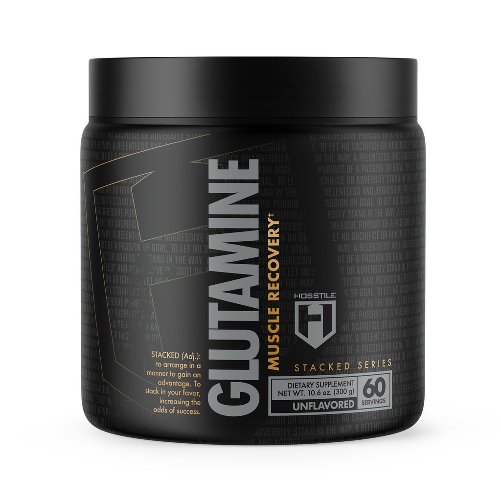 HoSSTILE Glutamine, Fermented L Glutamine אבק עבור גברים ונשים, לשפר את התאוששות השרירים, תמיכה סינתזה חלבונים, פוסט עבודה ההתאוששות משקה, ללא משועבד, 60 משרתים