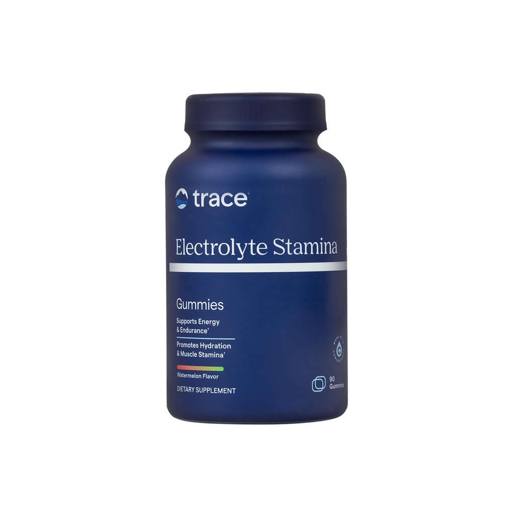Trace מינרלים Electrolyte Stamina Gummies - תוספת אלקטרוליטית נוח לתמוך הידרה - תמיכה אנרגיה אופטימאלית - שריר Stamina - טבעוני - Watermelon - 90 Count (30 משרתים)