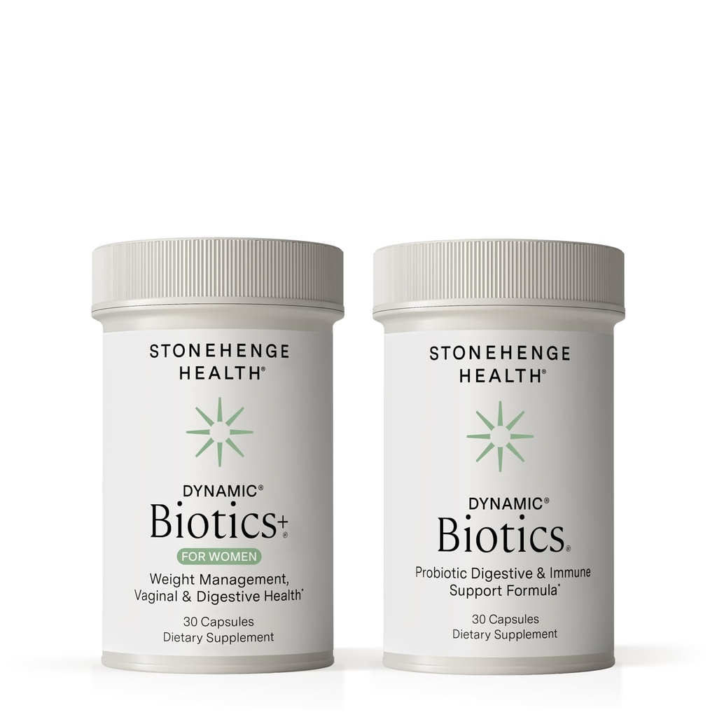 Stonehenge בריאות דינמית biotics + עבור נשים + דינמי biotics Probiotics Bundle תוספי לתמוך עיכול & Feminine בריאות בריאות