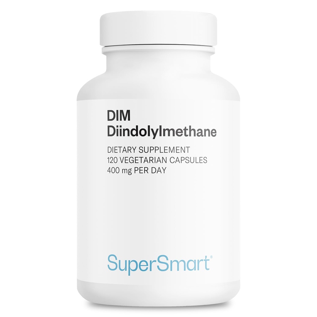 סופר חכם - DIM תוספת 400 מ"ג ליום (Diindolylmethane) - איזון טבעי לגברים ונשים | Non-GMO & Gluten חינם - 120 קפסולות צמחוניות