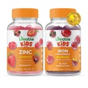 Lifeable Zinc Kids + Iron & ויטמין C Kids, Gummies Bundle - גדול Tasting, ויטמין תוסף, Gluten Free, GMO חינם, Chewable Gummymy