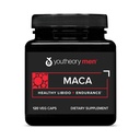 Youtheory Men's Maca טבעוני Maca תוסף עבור גברים - תמיכה אנרגיה, Stamina & Endurance * - חלב, Soy & Gluten חינם - 120 קפסולות ירקות
