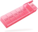Barhon Pill מארגנים גדול, שבועי גלולות גלולות, 7 ימים גלולות Box Case נסיעות עבור שמן דגים גדול ויטמין שמן, Red Red