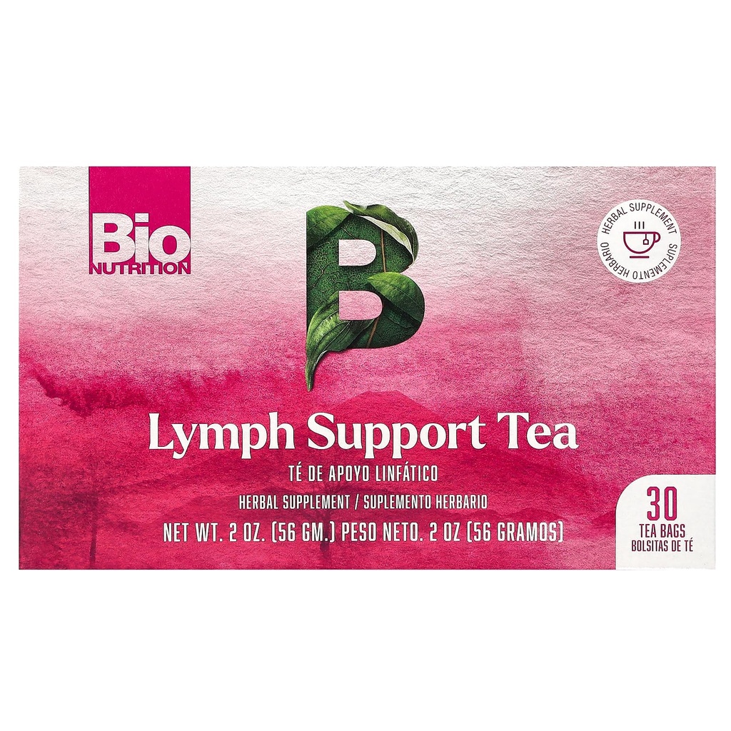 Bio Nutrition Lymph תומך תה, Caffeine חינם, 30 Tea Bags, 2 oz (56 גרם)