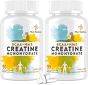 8-in-1 Creatine Monohydrate עם BCAA & HMB, 5000 מ"ג לגברים ונשים, Creatine Chews עבור שריר, התאוששות, אנדורנס וכוח, High Absorption, Lemon Flavor, Sugar-Free, 180 טבליות