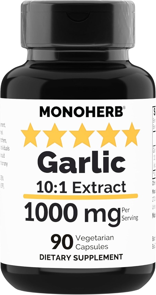 MONOHERB Garlic לחלץ 1000 מ"ג - 90 קפסולות צמחוניות