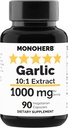 MONOHERB Garlic לחלץ 1000 מ"ג - 90 קפסולות צמחוניות