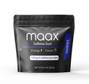 Malx Caffeine אנרגיה חניכיים | Focus Gum | 125 מ"ג של קפאין לחתיכת | Coolmint | 125 חתיכות הכוללות לכל שקית