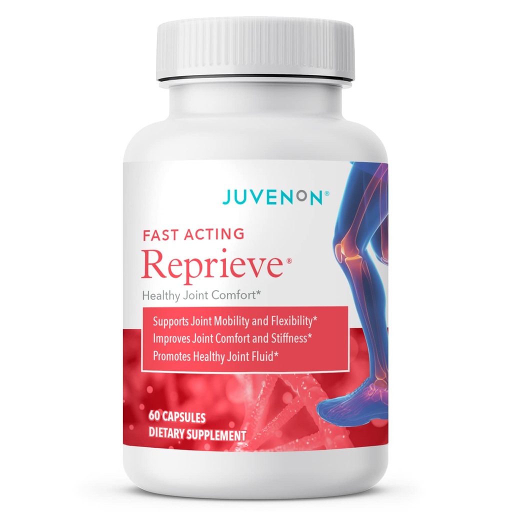 Juvenon Reprieve קפסולות (60 קפסולות) - Quick-Acting, תוסף נוחות משותף ופתרון תמיכה משותף יעיל, מחקר מאומת