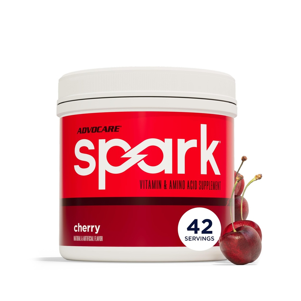 AdvoCare Spark - משקאות אנרגיה לערבב - ויטמין & Amino Acid תוסף - תומך אנרגיה & Focus - Portable Immune Support - Sugar-Free - Cherry (10.5 oz)