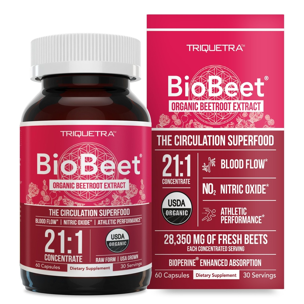 BioBeet® Max Power Beet Root קפסולות - 21:1 ריכוזrate, כל משרת דרבירד מ-28350 מ"ג אורגני Beetrootment with BioPerine® Black Pepper (60 קפסולות)