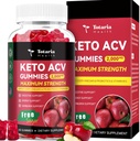 Totaria Keto ACV Gummies - 2000mg Apple Cider Vinegarmies Sugar-Free Support Stature Health עם Probiotics, B12, Keto תוספי עבור נשים וגברים, 60 Counts