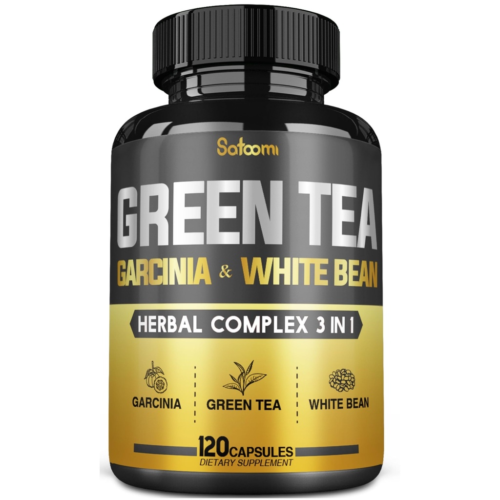 תמצית תה ירוק גלולת EGCG 16000 מ"ג לשרת עם 12000Mg ירוק תה, 2000Mg Garcinia Cambogia & 2000Mg White Kidney Bean - תמיכה איזון גוף, לב ו Immune בריאות - 120 קפסולות 2 חודש אספקה 2 חודשים אספקת סוכר