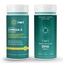 Iwi אומגה 3 Essential & DHA-3 Bundle, 30 משרתות, Algae אומגה 3, קריל & Fish שמן אלטרנטיבי, No Fishy Aftertaste