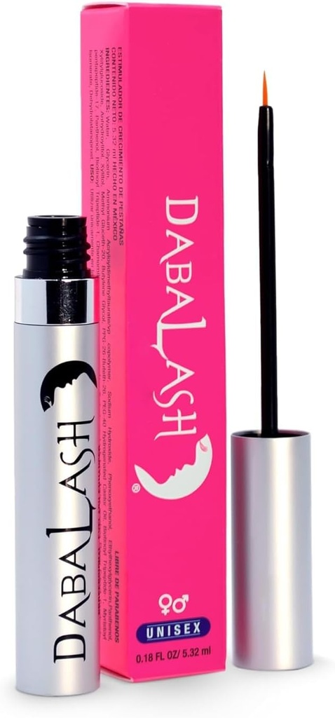 DABALASH Professional Eyelash & Eyebrow growth Serum with Castor Oil - מקדם את הופעתה של זמן טבעי יותר, מלא יותר, Thicker & Stronger Lash + Brow שיער - 0.18 oz