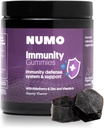 Numo Elderberry Gummies - Immune System Support with Antioxidants תוסף - פורמולה מלאה עם פירות Sambucus, ויטמין D3, Zinc, C, Probiotics - אורגני, טבעוני וכשר - 60 הרוזן