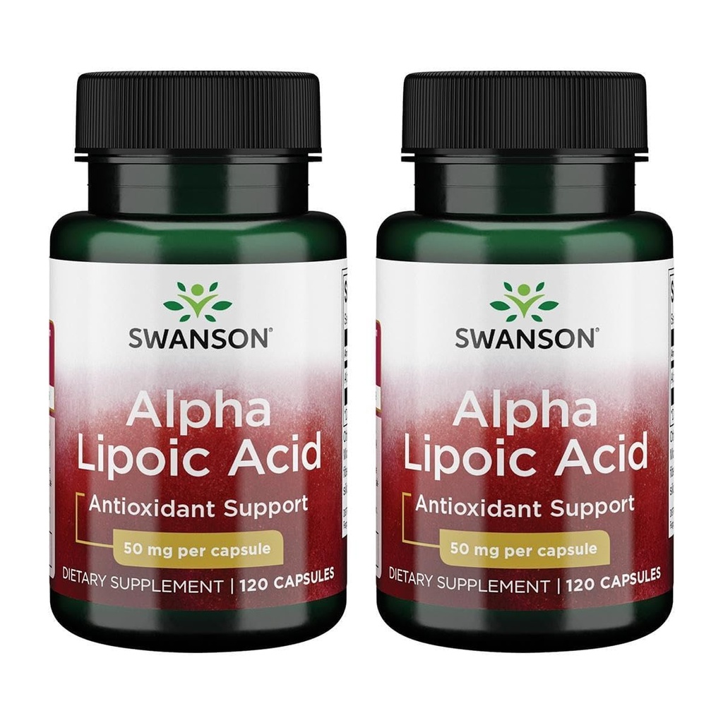 Swanson Alpha Lipoic Acid 50 מיליגרם 120 קפסולות (2 Pack)