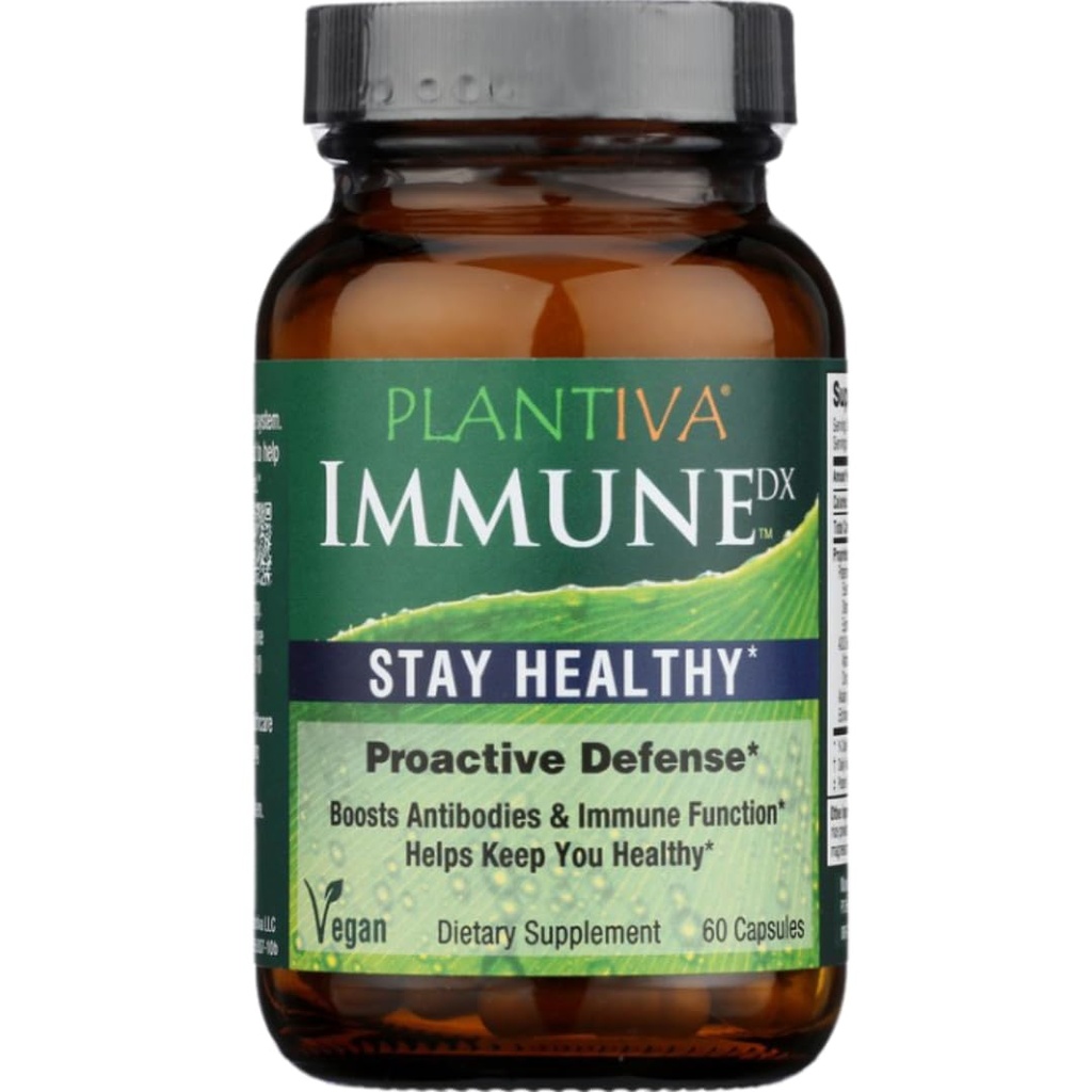 ImmuneDx בריא Immune Boost Daily Herbal תוסף, Natural Resistance, Whole Body Defense with Echinacea & גינזנג - טבעוני - 60 קפסולות