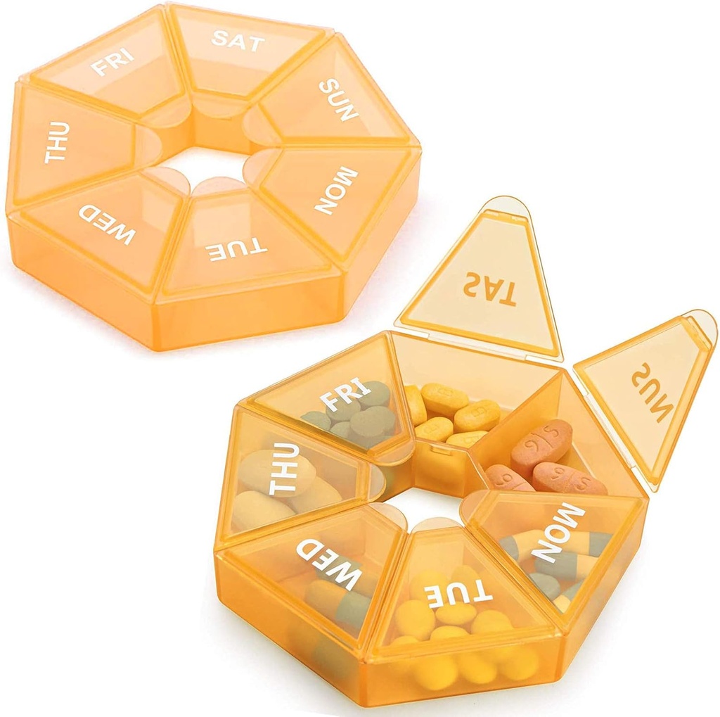 2PCS Weekly Pill מארגנים 7 ימים גדול גלולות Box מארגנת מקרה יומי עבור ויטמין שמן דגים גלולות תוספת Arthritis ידידותית