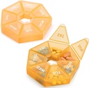 2PCS Weekly Pill מארגנים 7 ימים גדול גלולות Box מארגנת מקרה יומי עבור ויטמין שמן דגים גלולות תוספת Arthritis ידידותית