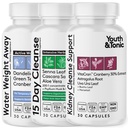 Total Body Cleanse Detox for Women & Men to Flush Out Residual Waste & Excess Water Weight; קולוני אורין טרקט & Fluid אובדן תמיכה