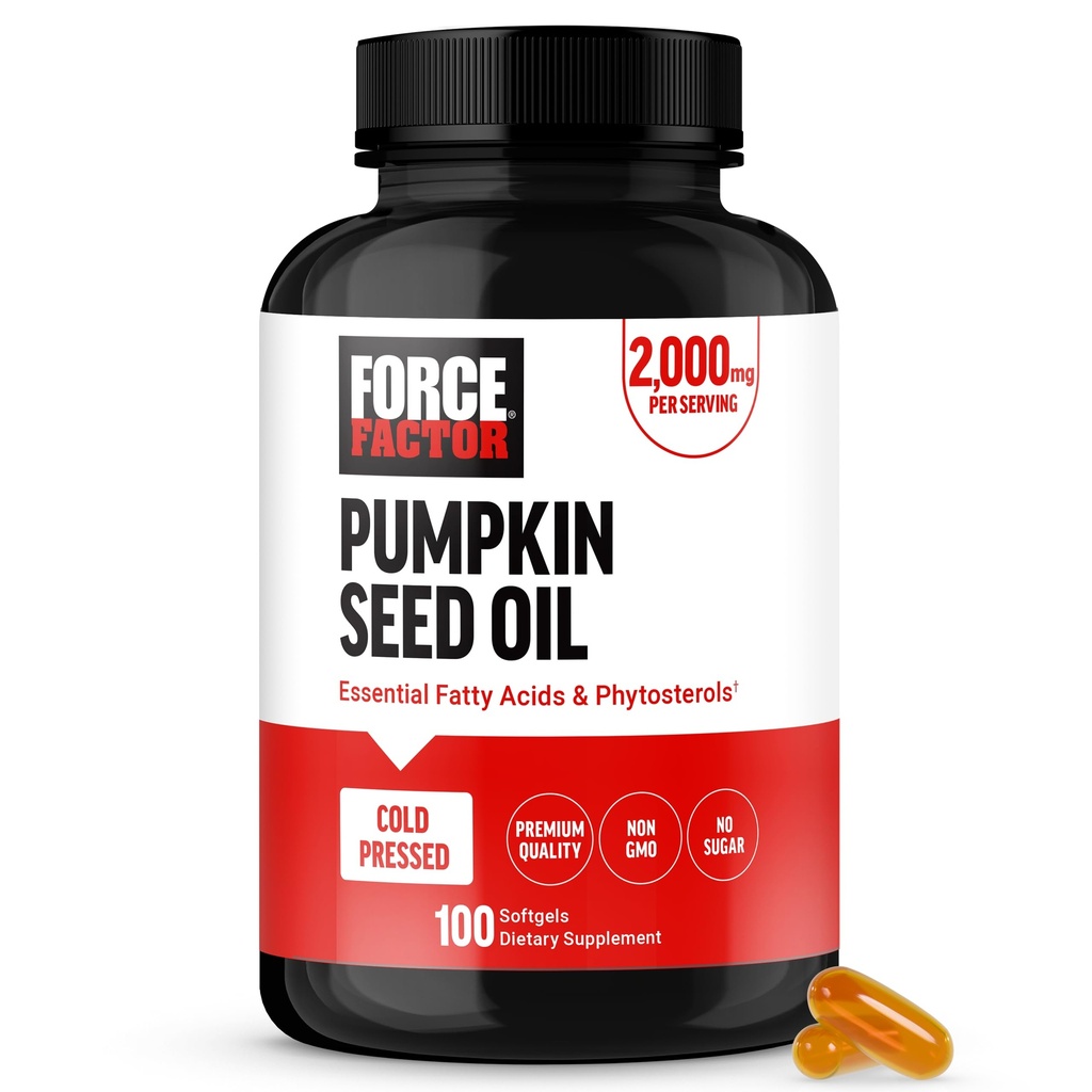 עבור FACTOR Pumpkin Seed שמן קפסולות, Phytosterols תוספת עם חומצות שומן חיוניות, מיוצר עם שמן דל שומן קר, איכות Premium, non-GMO, 100 Softgels