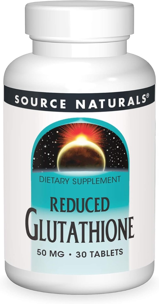 מקור Naturals Glutathione, תוספת לתמיכה Liver, 50 מ"ג - 30 טבליות