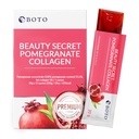 BOTO Beauty Secret Pomegranate Collagen 20g - היופי הקוריאני קולג'ן ג'לי Stick, דג מולקולרי נמוך קולאזן, Pomegranate Flavored - חבילות של 15